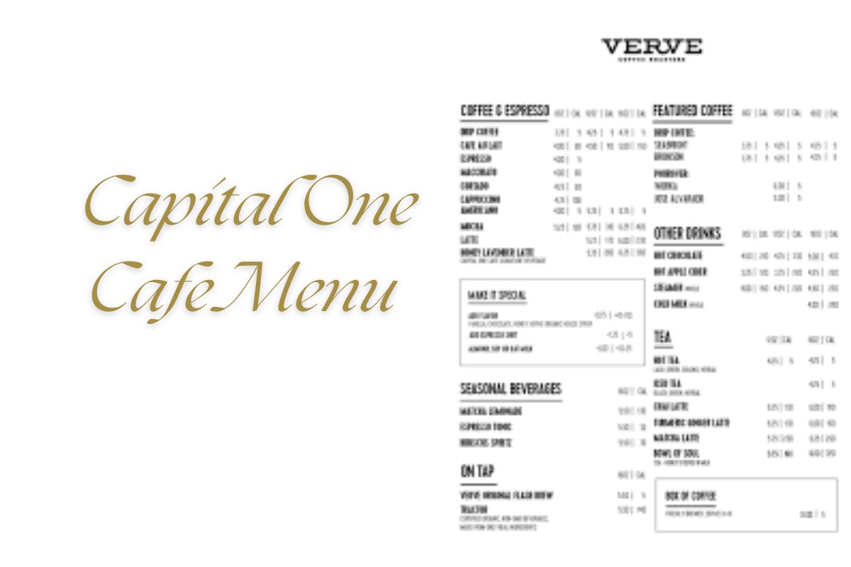 Capital One Cafe Menu