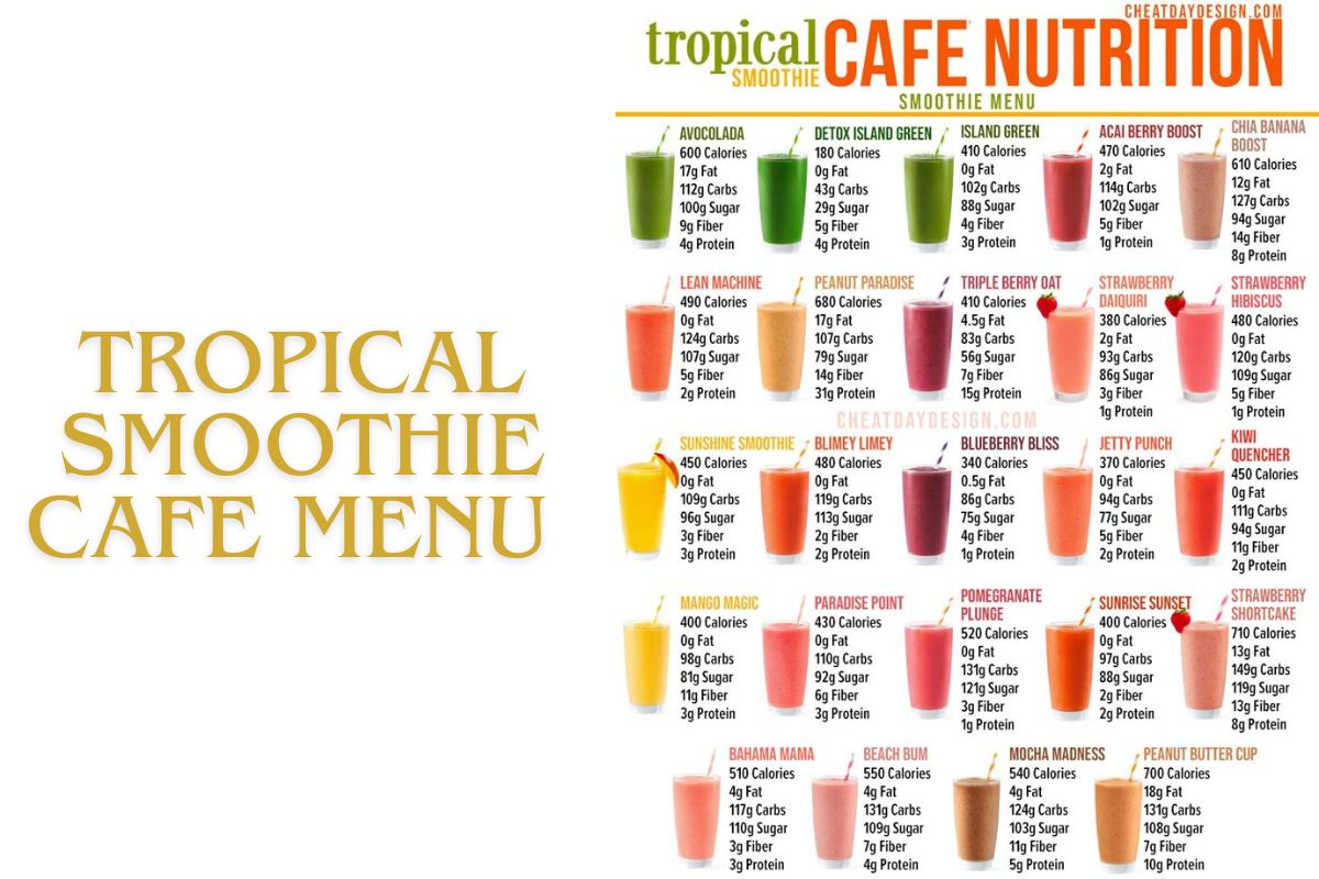 Tropical Smoothie Cafe Menu